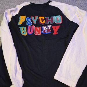 Psycho Bunny Black and White Long Sleeve Shirt